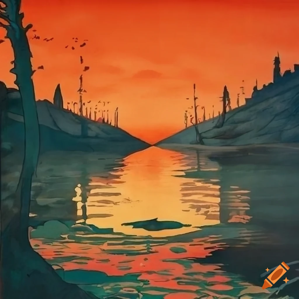 Travel poster inspired by Zatoichi with various artistic styles