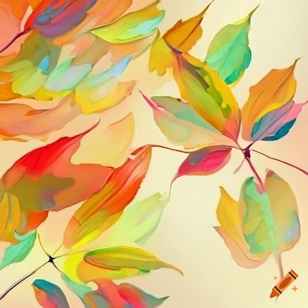 Abstract impressionist leaves