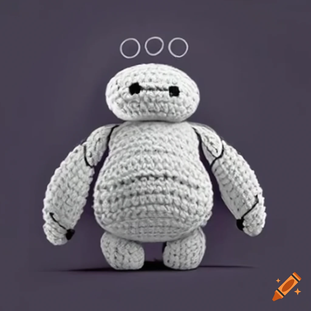 Crocheted artwork of Baymax from Big Hero 6