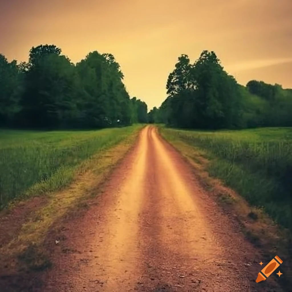 Rural dirt road in the countryside