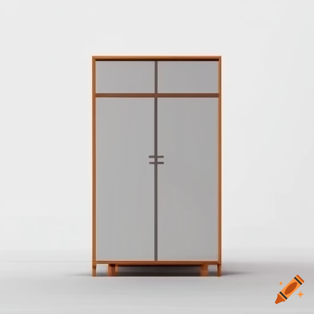 Flat style white cabinet on clean background