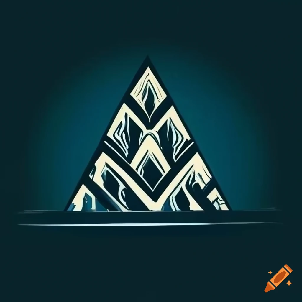Art Deco style logo of crashing waves