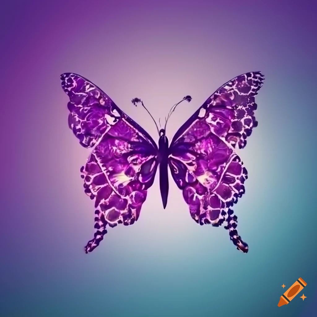 Delicate butterfly with lupus awareness symbol design