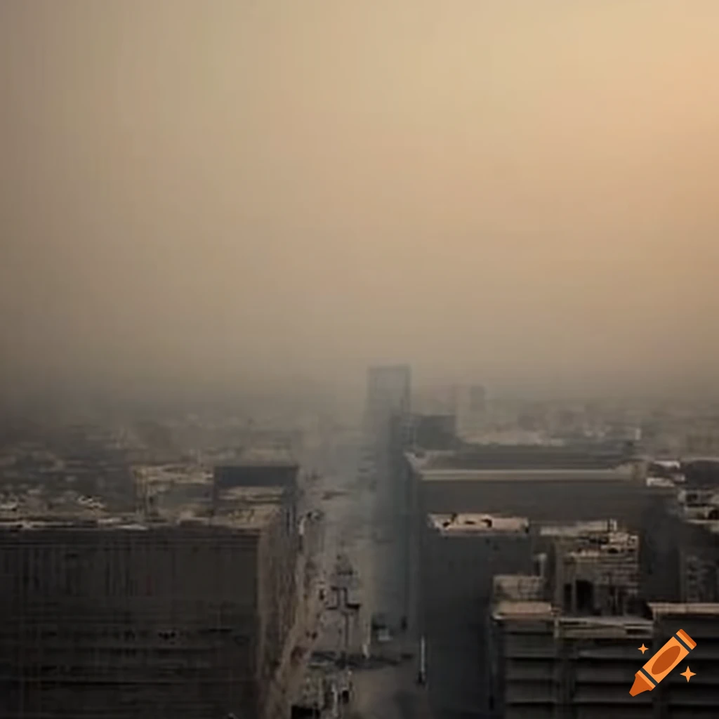 Iranian people in polluted air