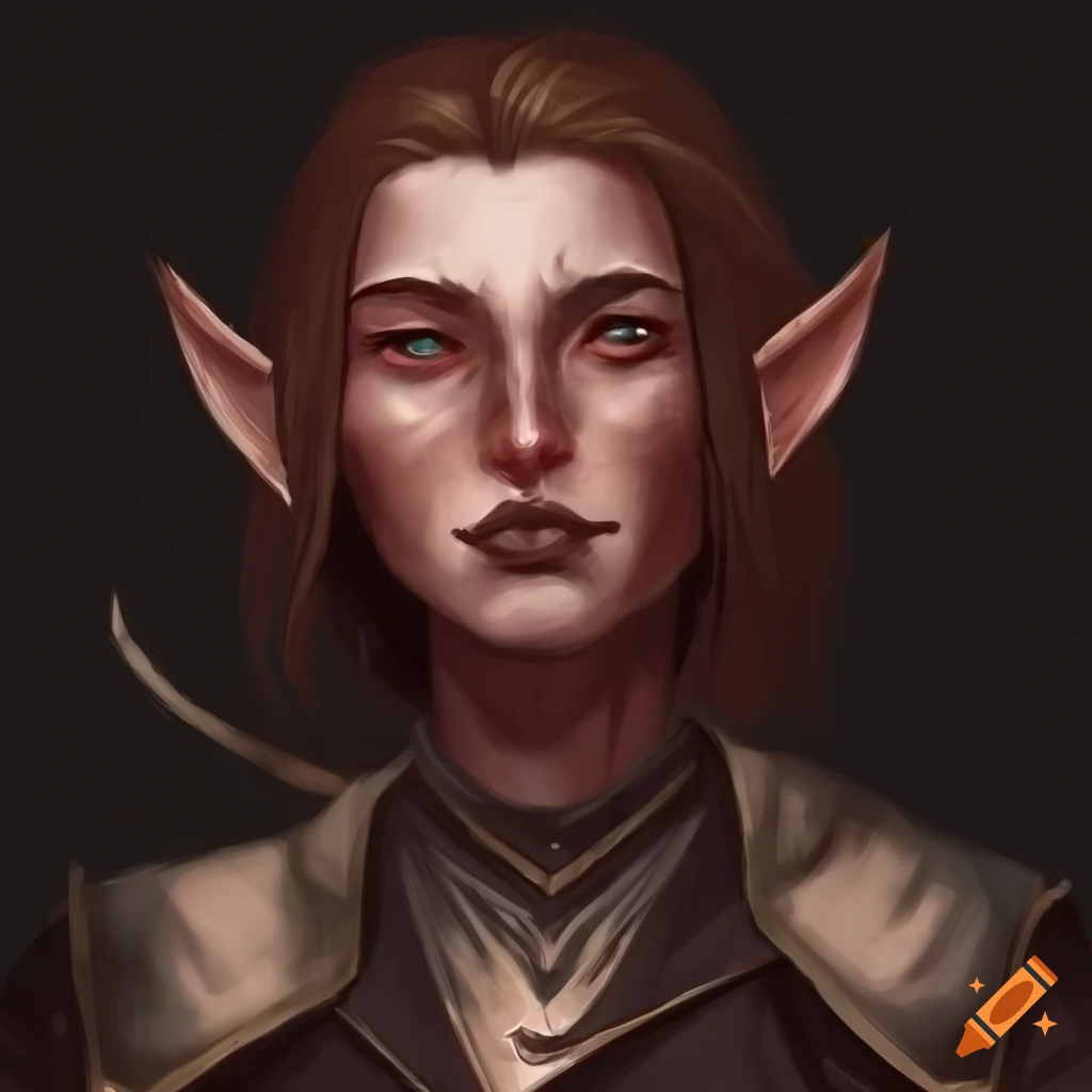 Androgynous half elf rogue exuding mystery