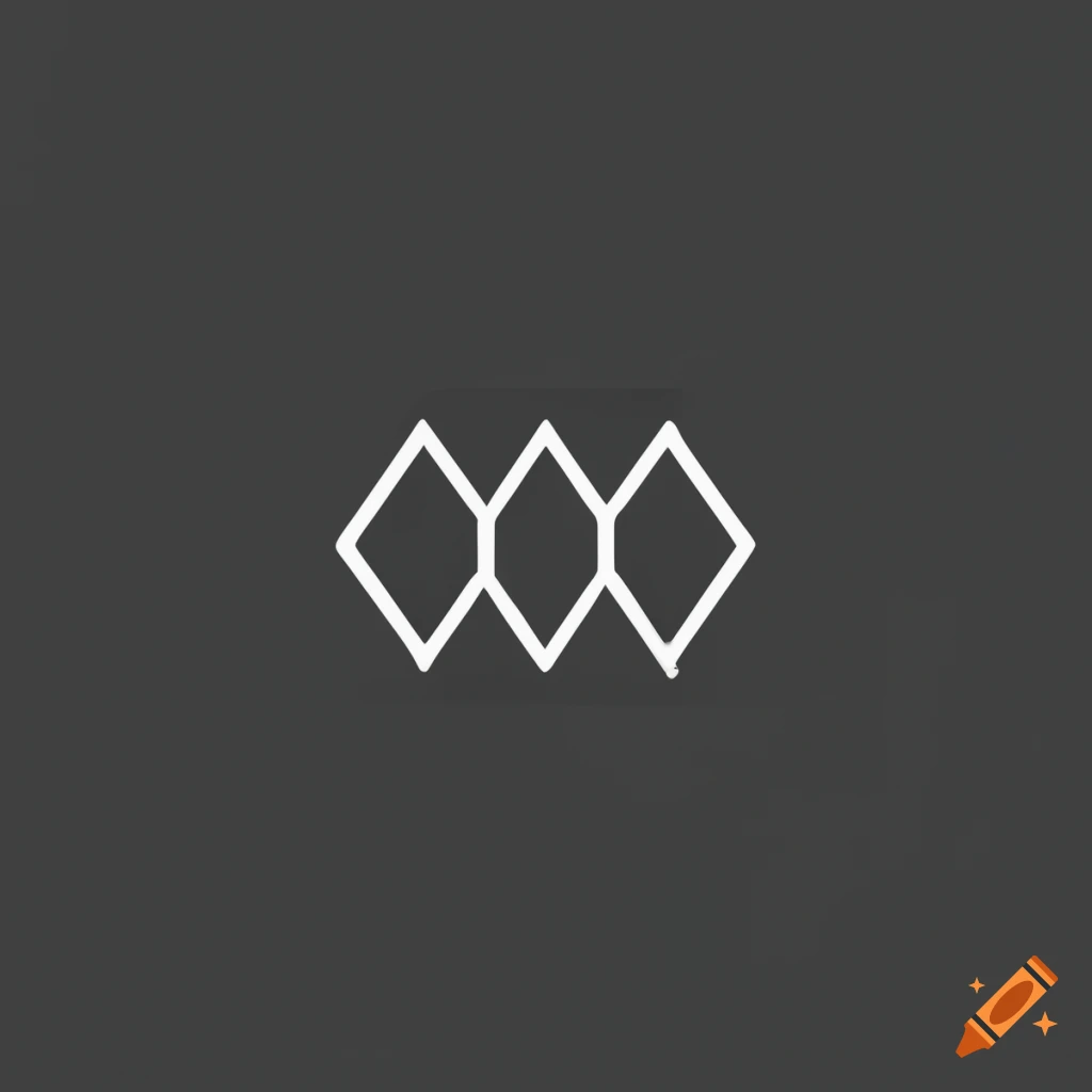 Minimalist angular style crashing waves logic gate logo