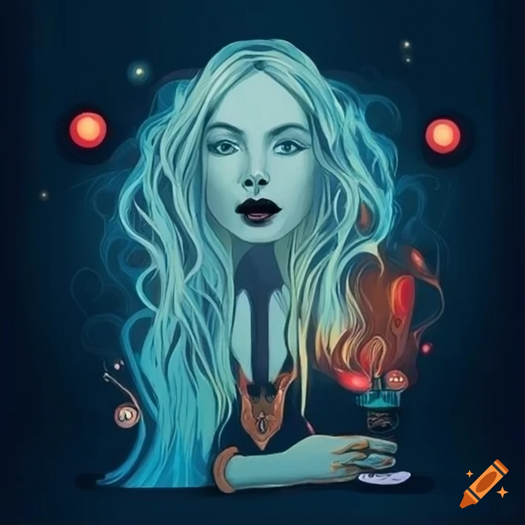 Tarot card number 3 modern fantasy design