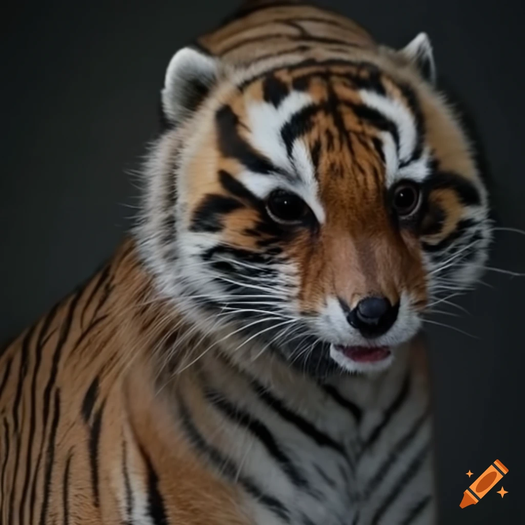 Tiger with raccoon features