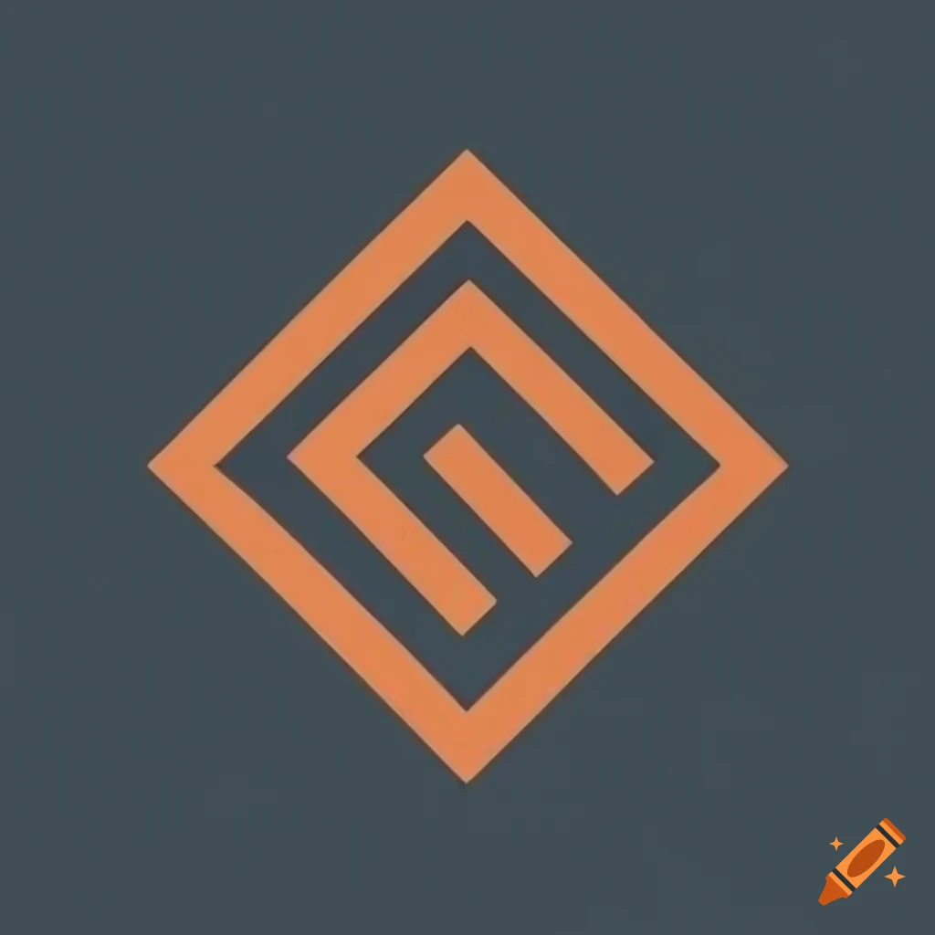 Minimalist angular style logo of crashing waves with a logic gate design