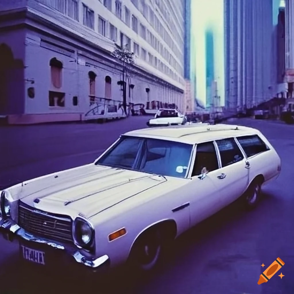 Vintage white Malibu Station Wagon in Valencia, Venezuela