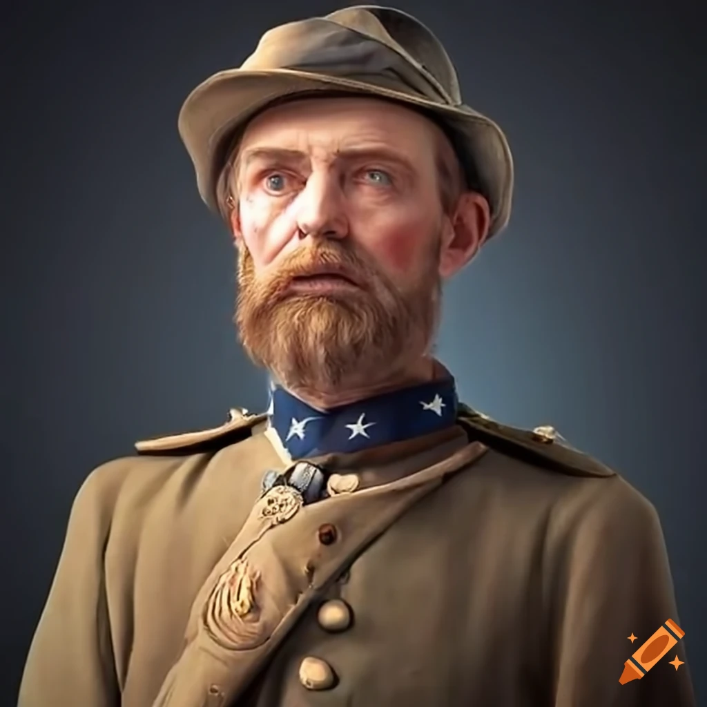 Historical portrait of Senator J.D. Vance as a Confederate soldier