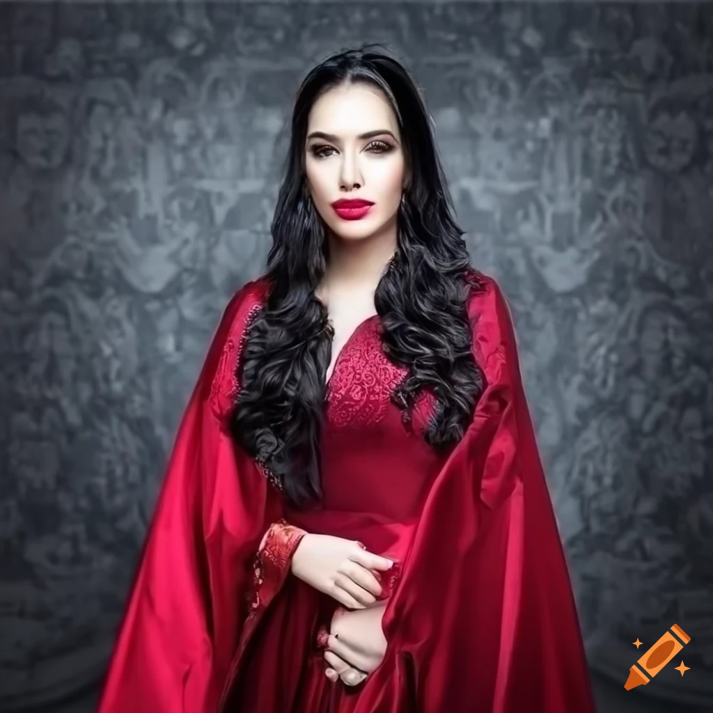 Portrait of a young Persian woman in elegant traditional clothing
