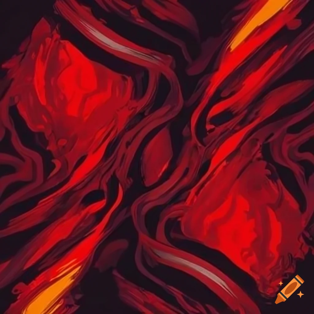 Alluring abstract art design with bold red hues and dynamic shapes