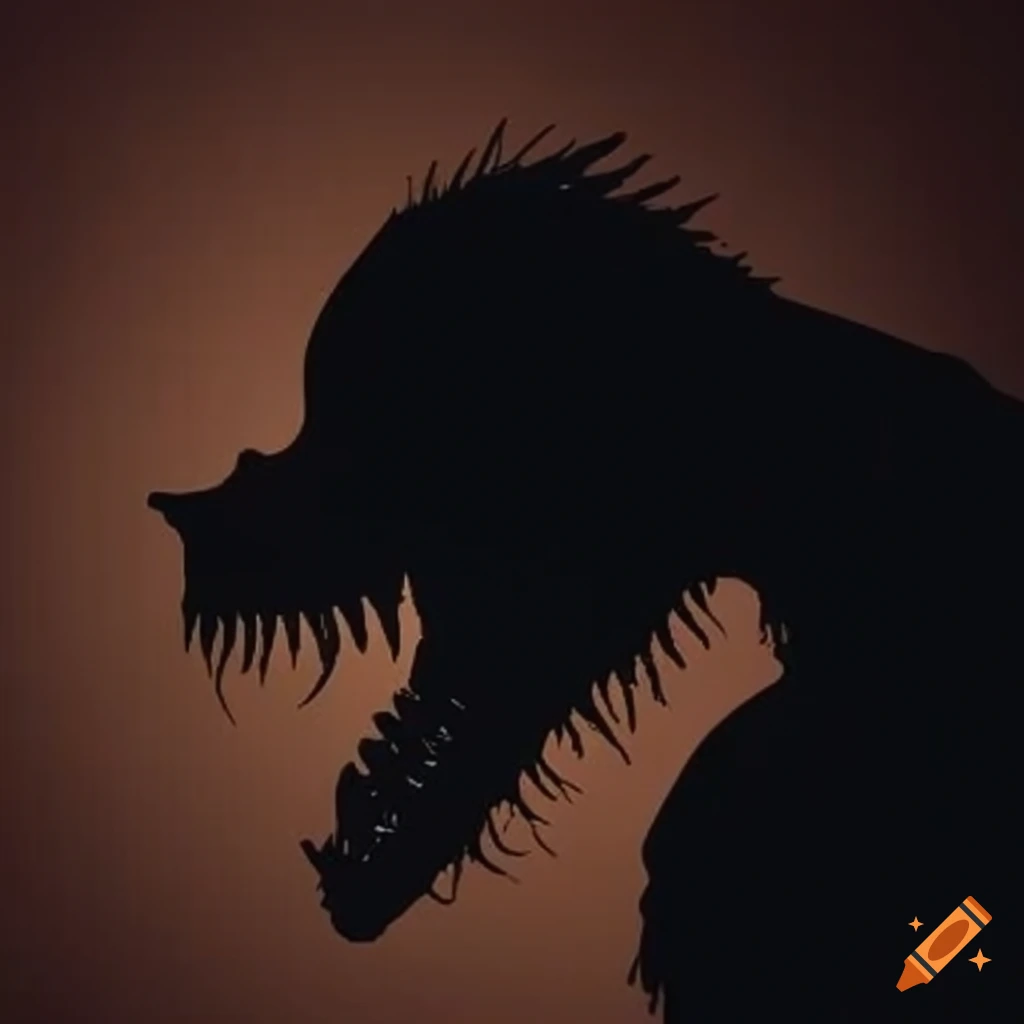 Creepy and unnerving silhouette of a mysterious creature
