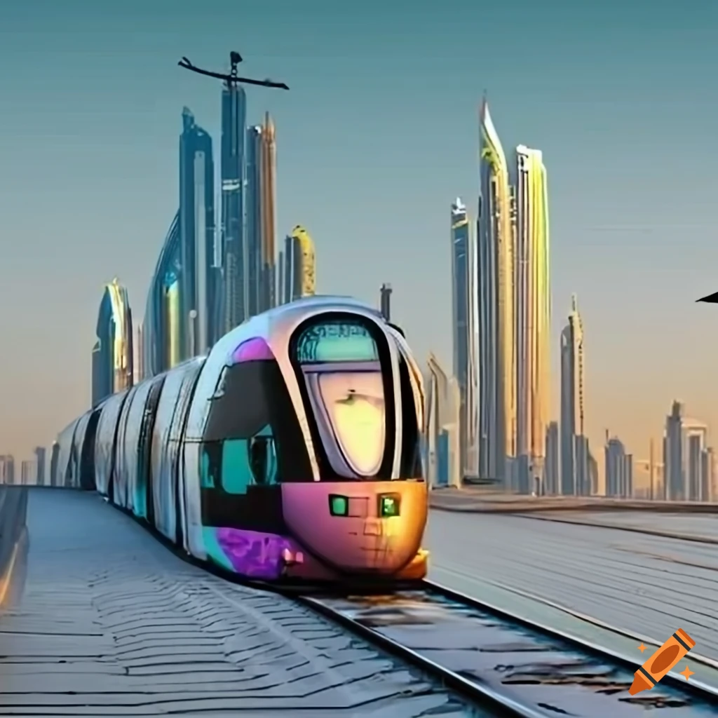 Dubai tram map in a similar style
