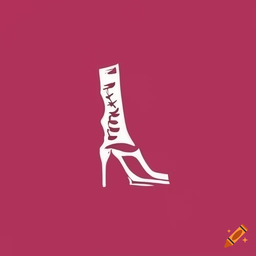 Side view silhouette logo of a villain boot in 2D