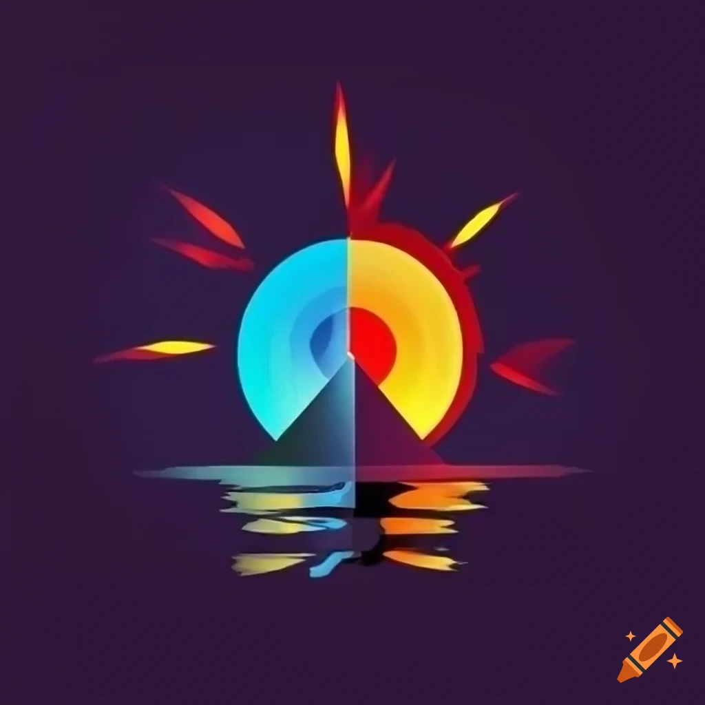 Minimalist Mandate of Heaven logo in 2D design