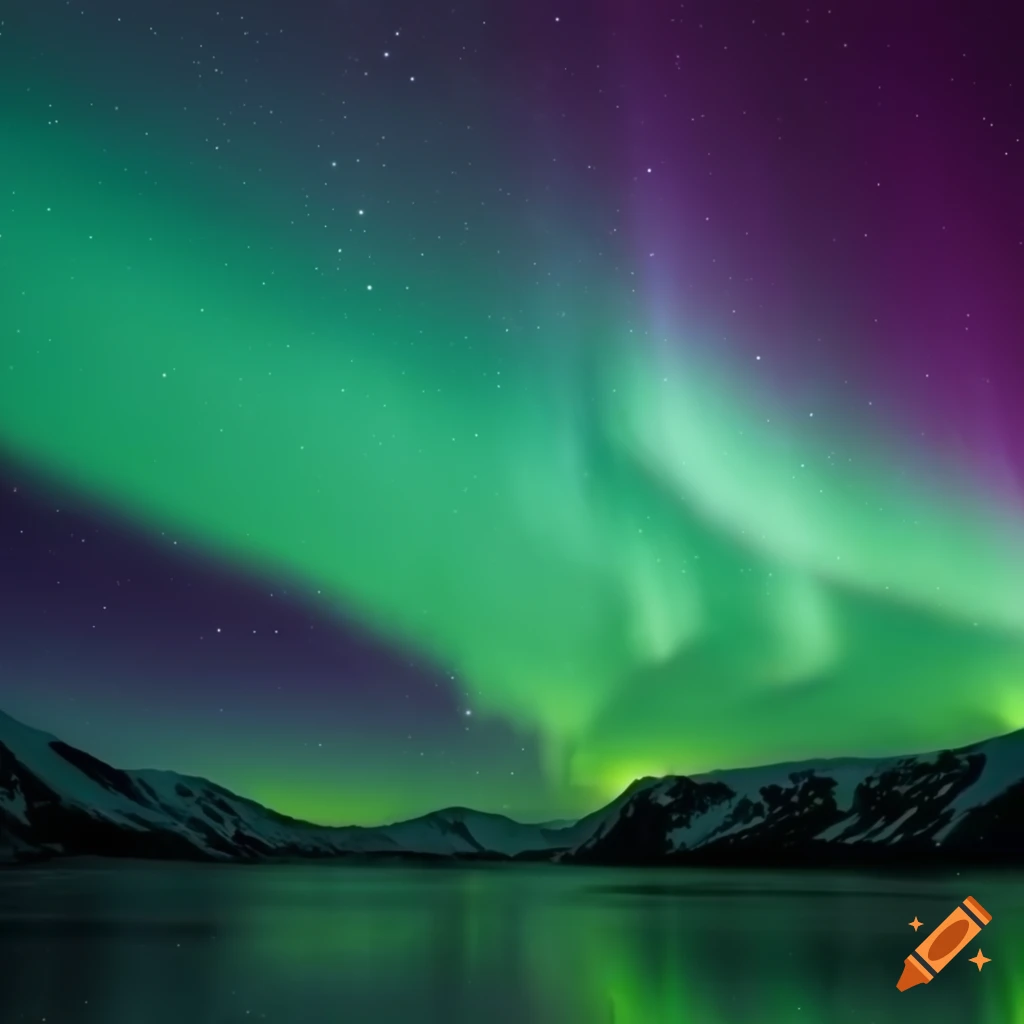 Northern lights in the sky