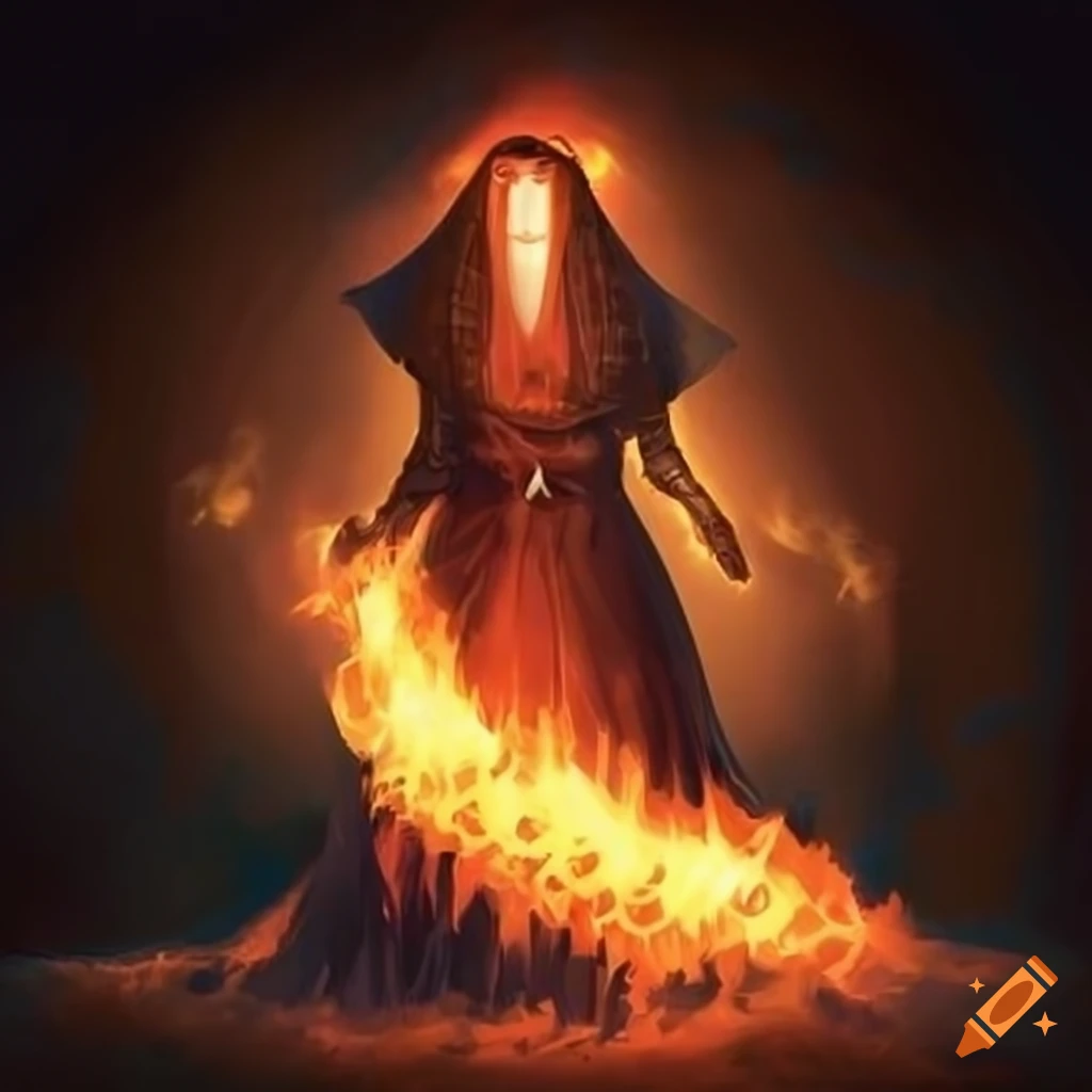 Wizard casting fire wave in fantasy art style
