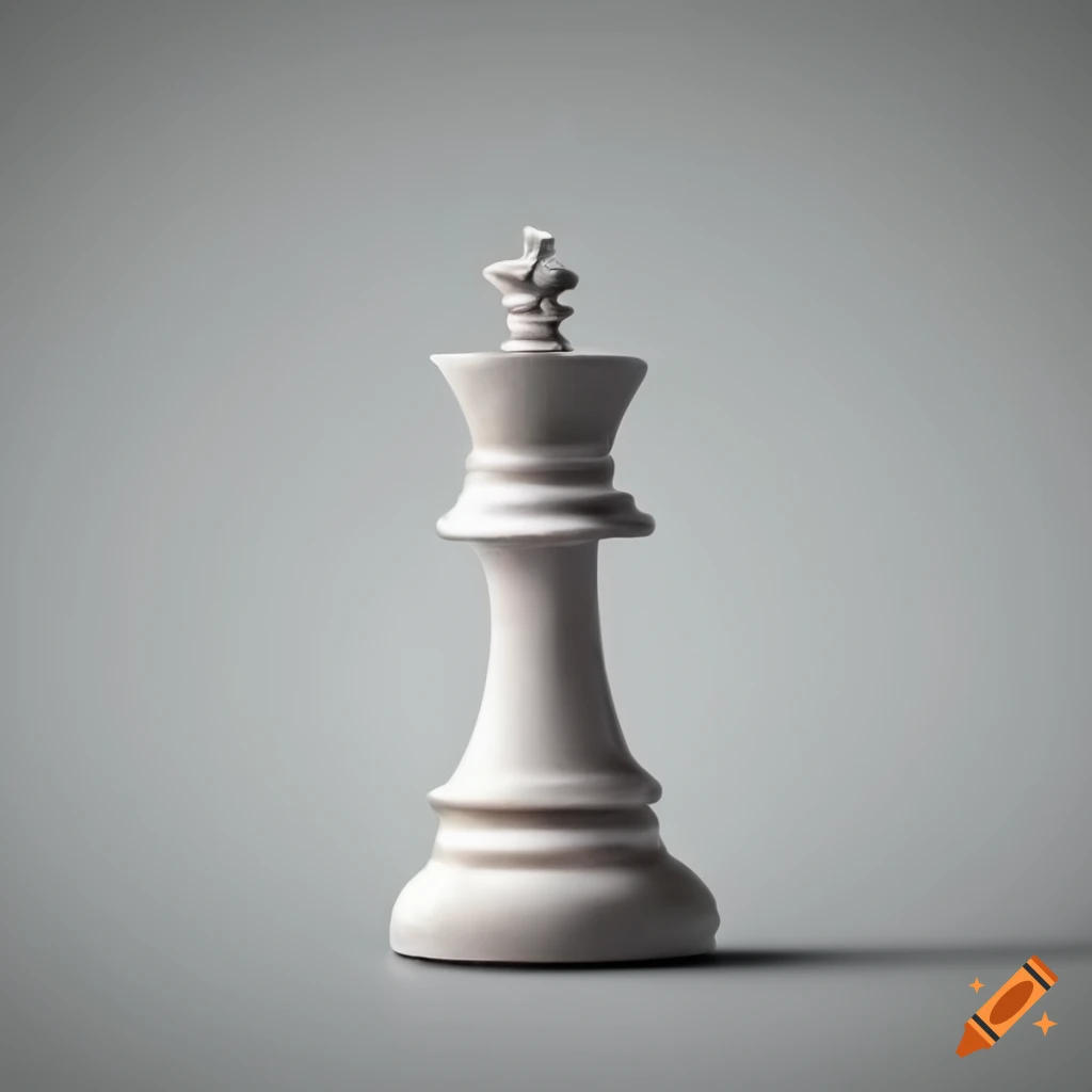 White chess king piece