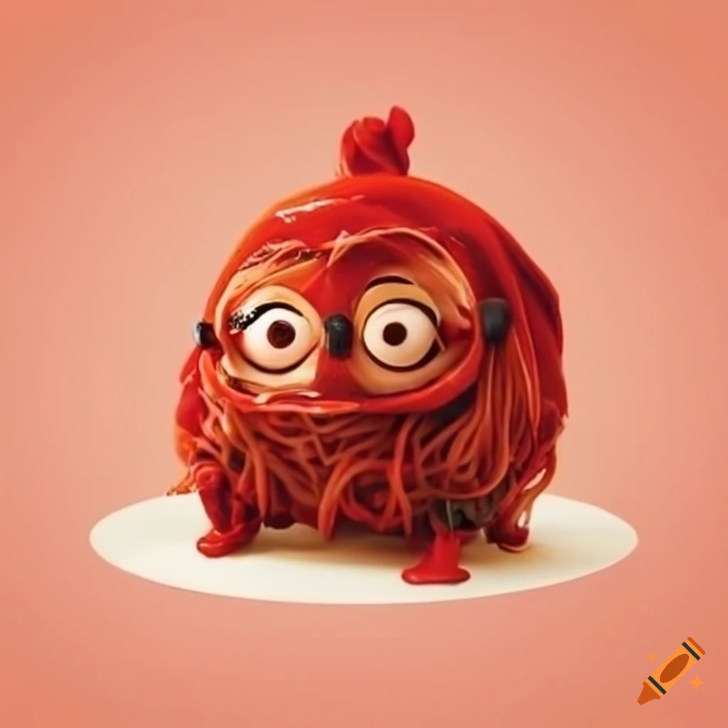 Delicious red pork noodles in a box