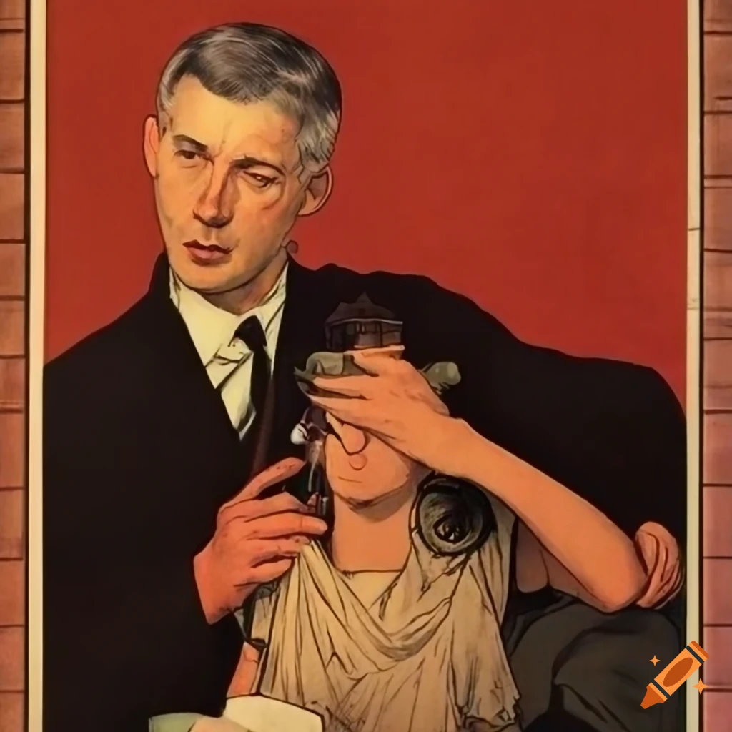 Propaganda poster homage to Zatoichi with multiple artistic styles