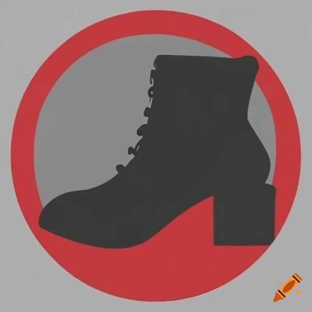 Silhouette of a boot design with a bad luck theme