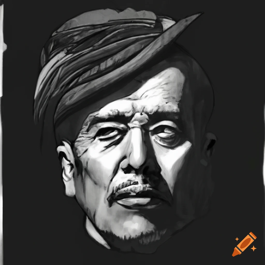 Propaganda poster homage to Zatoichi in a blend of artistic styles