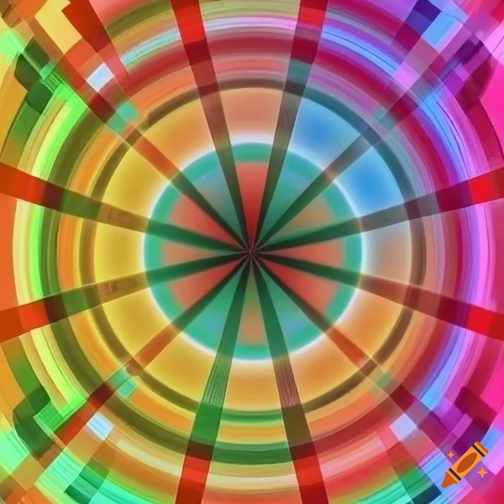 Colorful radial gradient art
