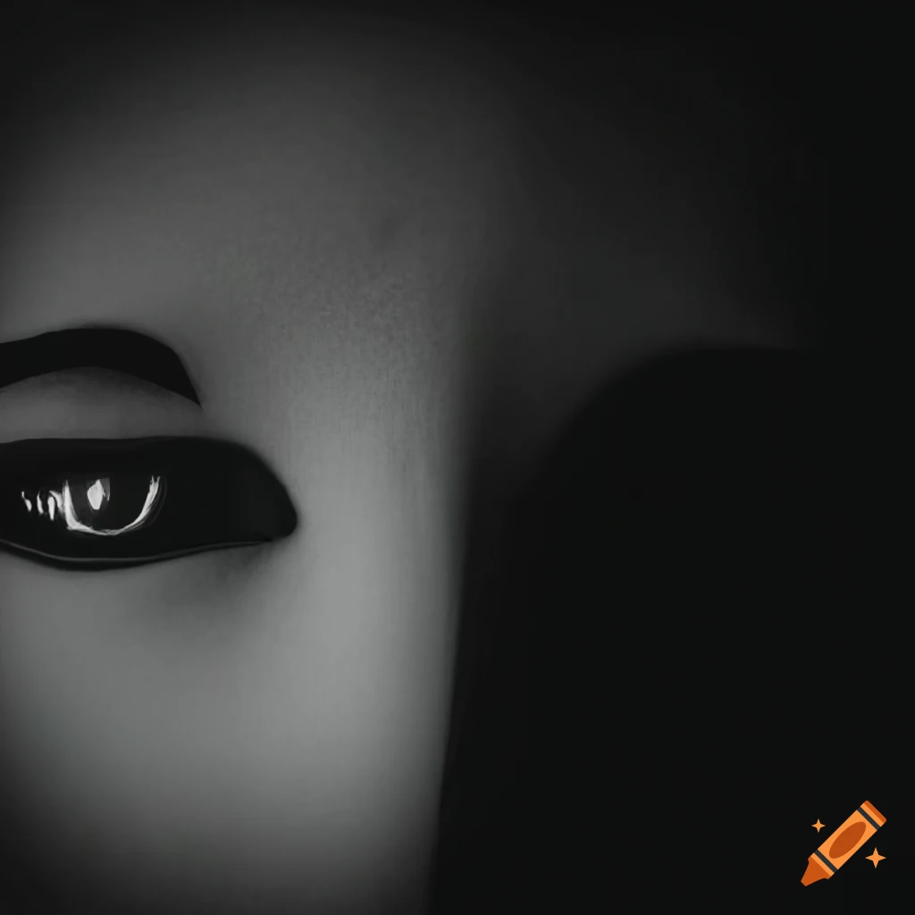 Surrealist mask logo in 2D design