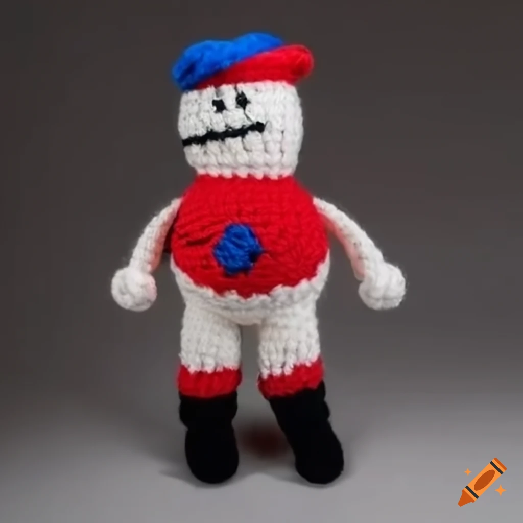 Crochet plushie of the iconic Homestar Runner character