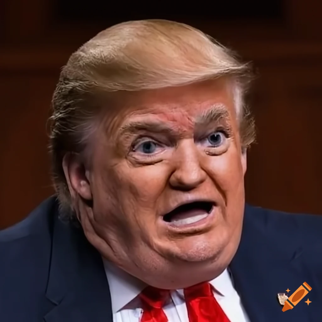 Republican Senator J. D. Vance and Trump with bandages on ears in a humorous scene