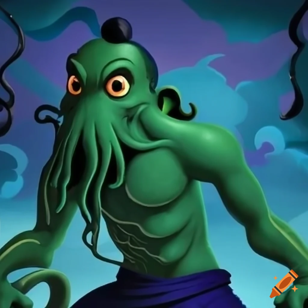 Disney Aladdin Cthulhu mashup art