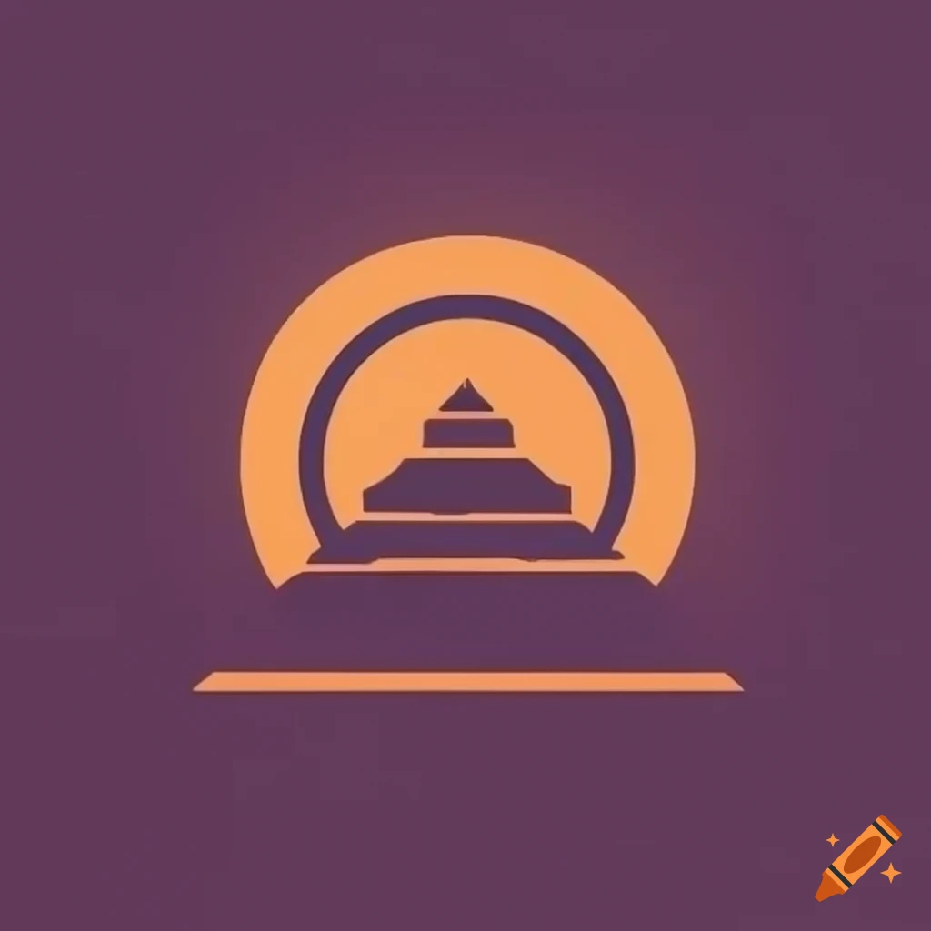 Minimalist Mandate of Heaven logo design in 2D style