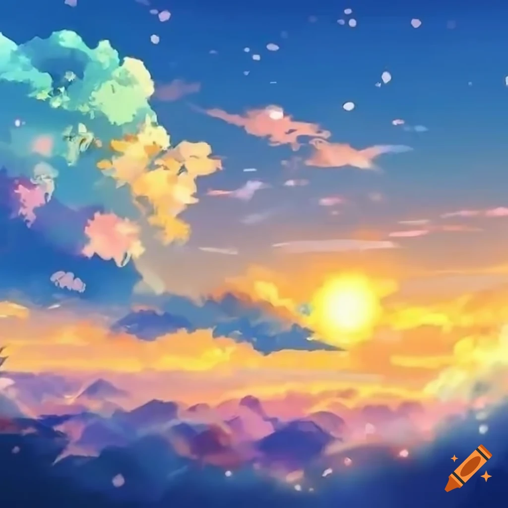Anime morning sky