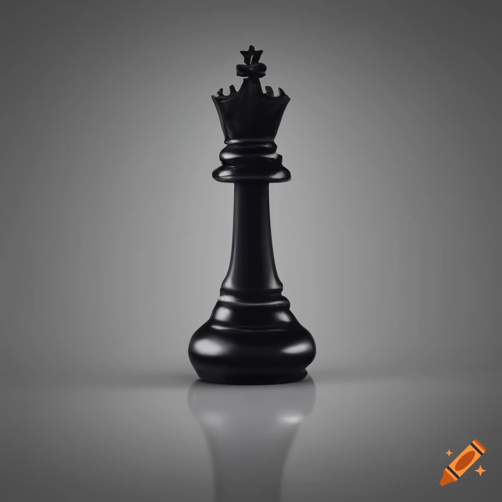 Black chess king piece