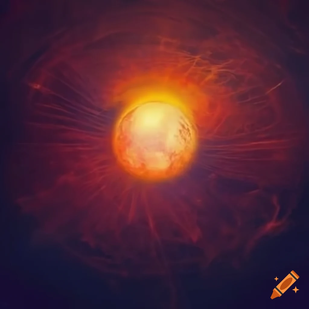 Sun in a stellar environment in a comic style design