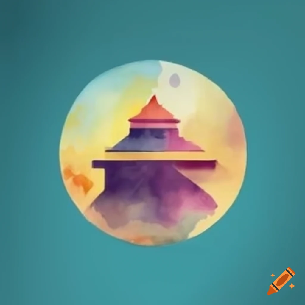Minimalist Mandate of Heaven logo in 2D design