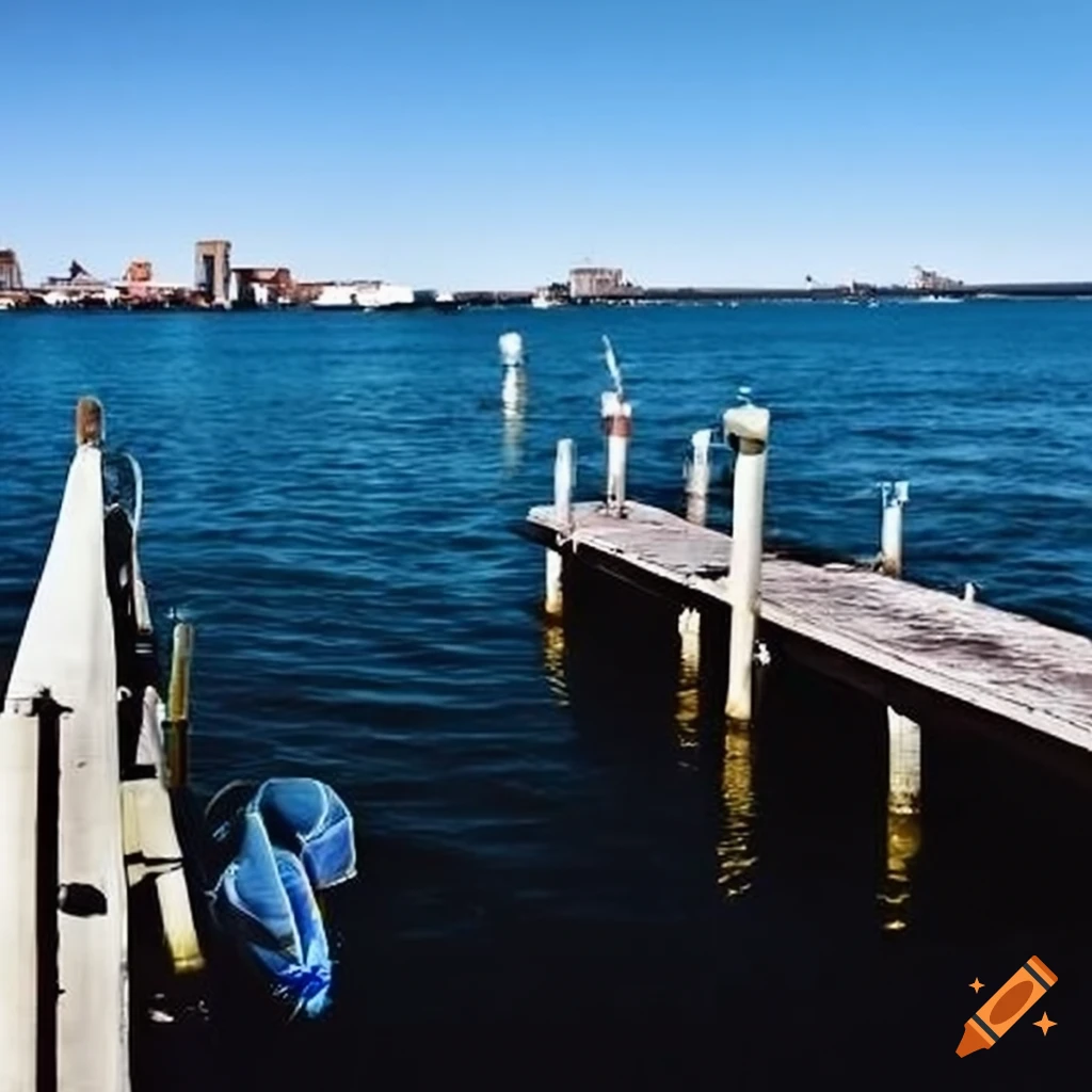 Person sitting on the dock by the bay