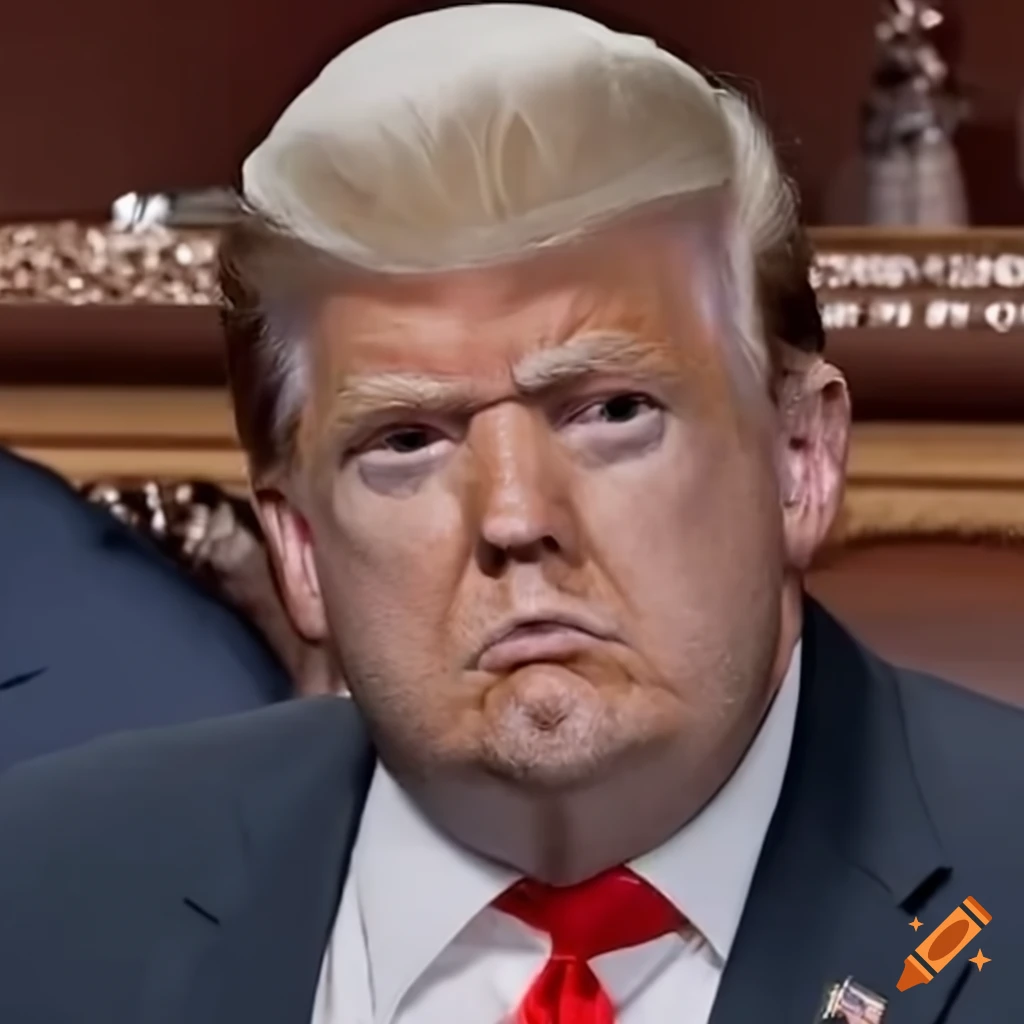 Republican Senator J. D. Vance and Trump with bandages on ears in a humorous scene