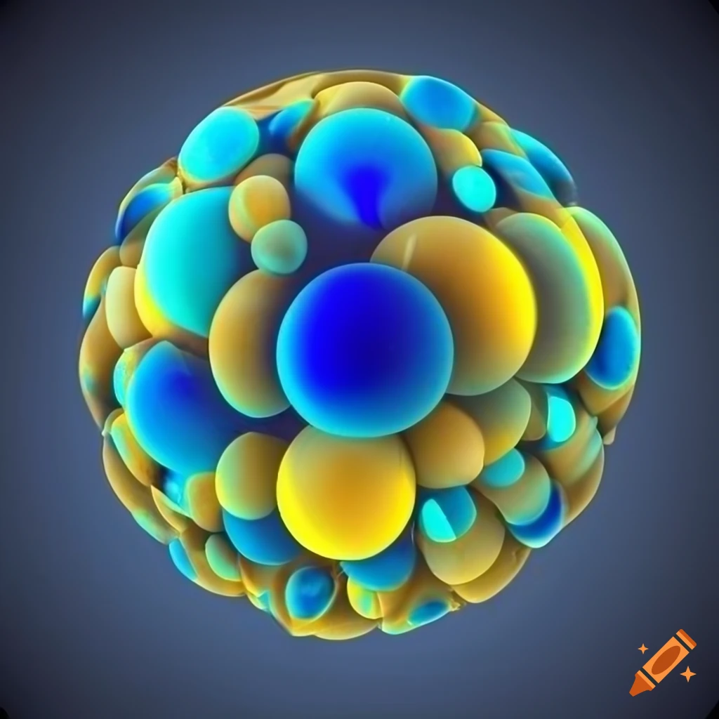 Abstract geometric shapes in blue and yellow colors