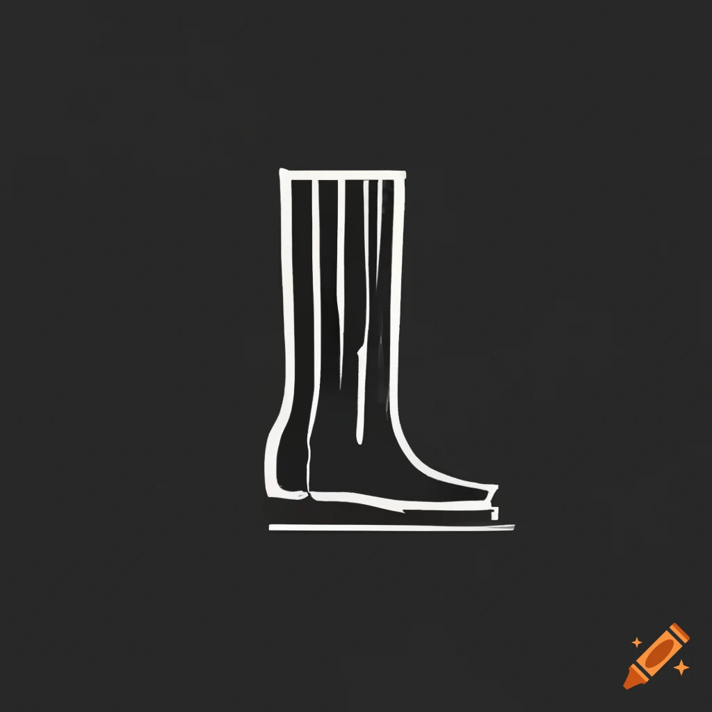 Minimalist 2D Stomping Boot Symbol