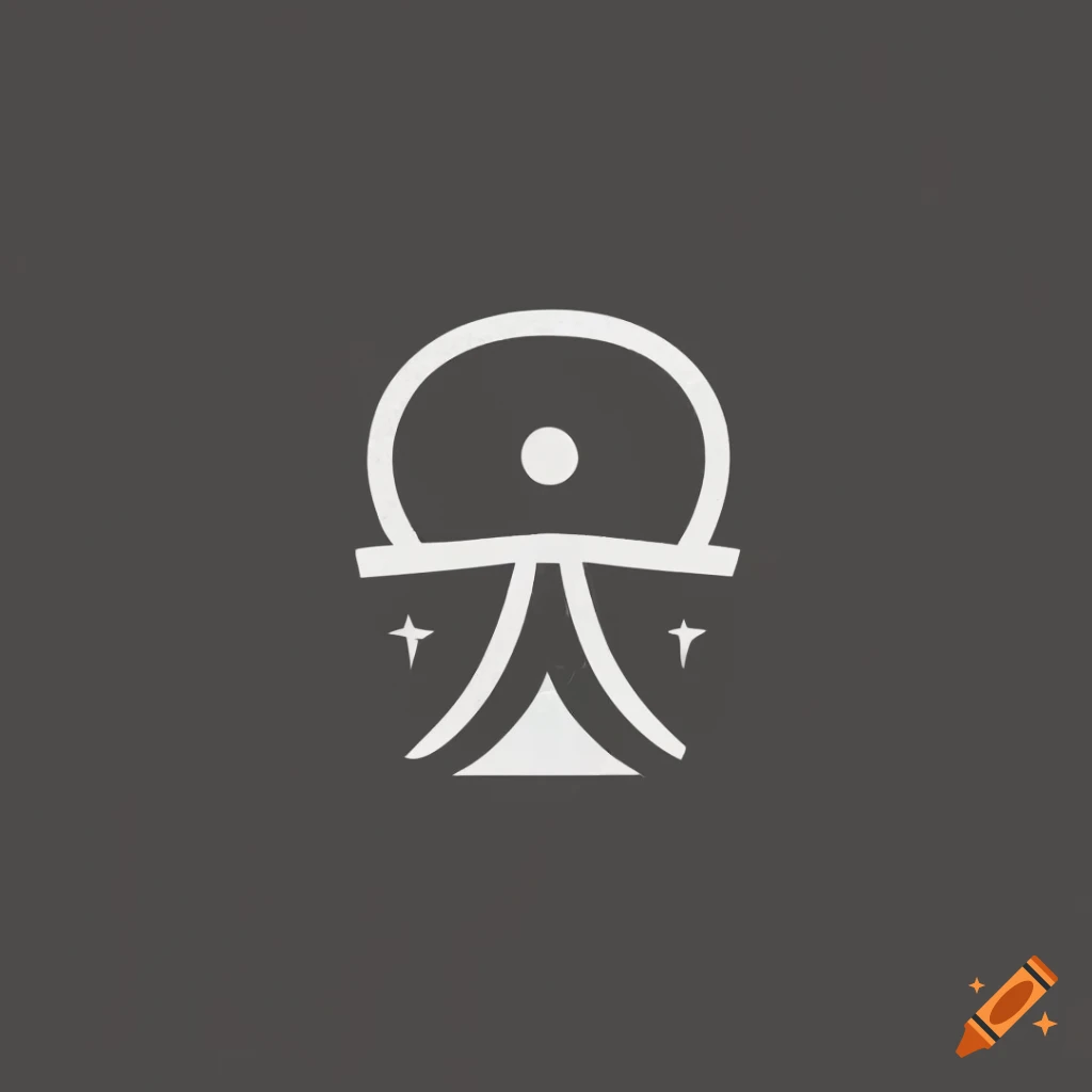 Minimalist helm logo in 2D design