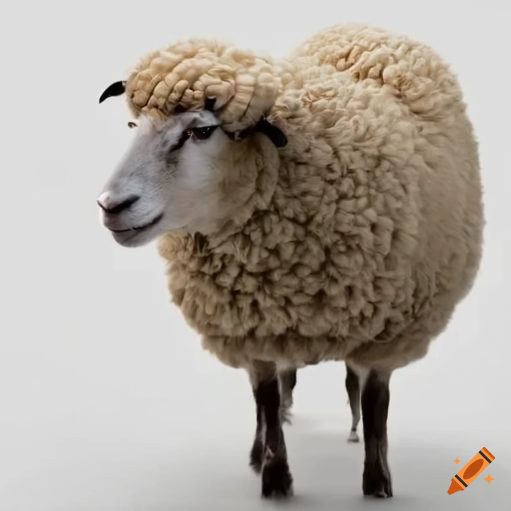 Sheep on a white background