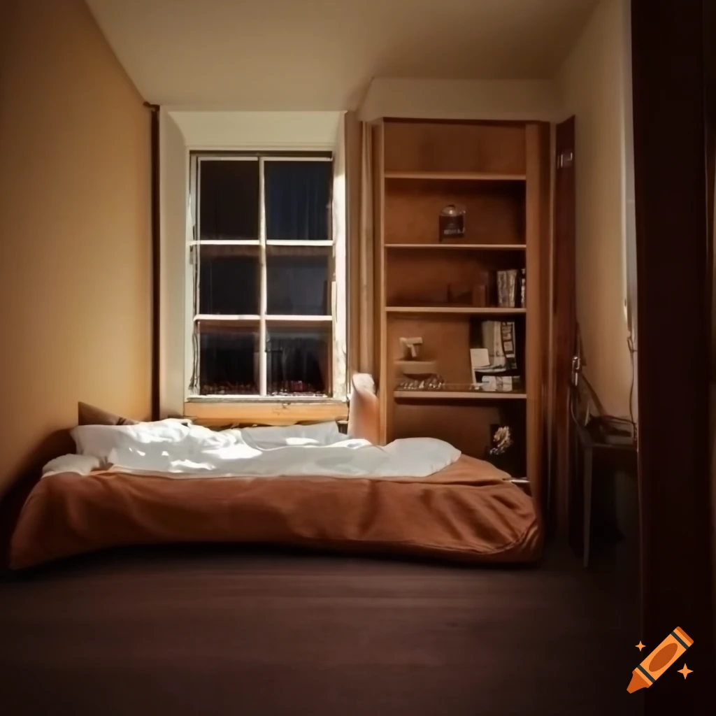 Clean dorm room interior