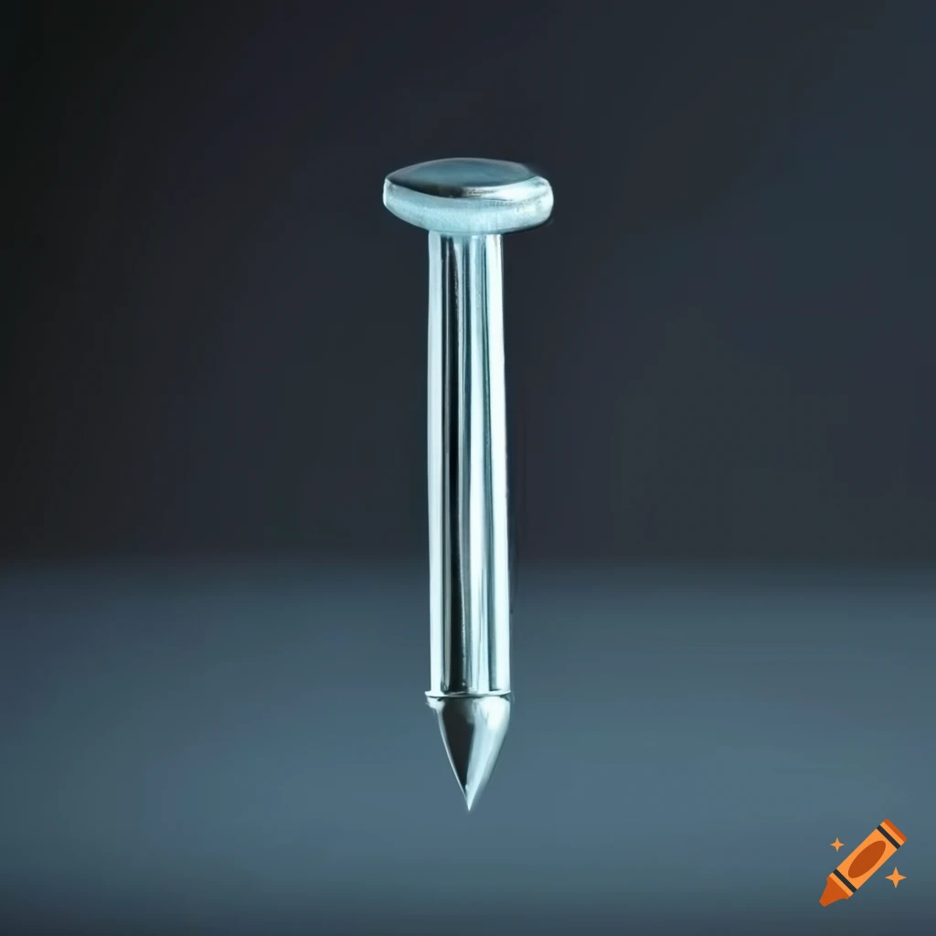 Nail on a white background