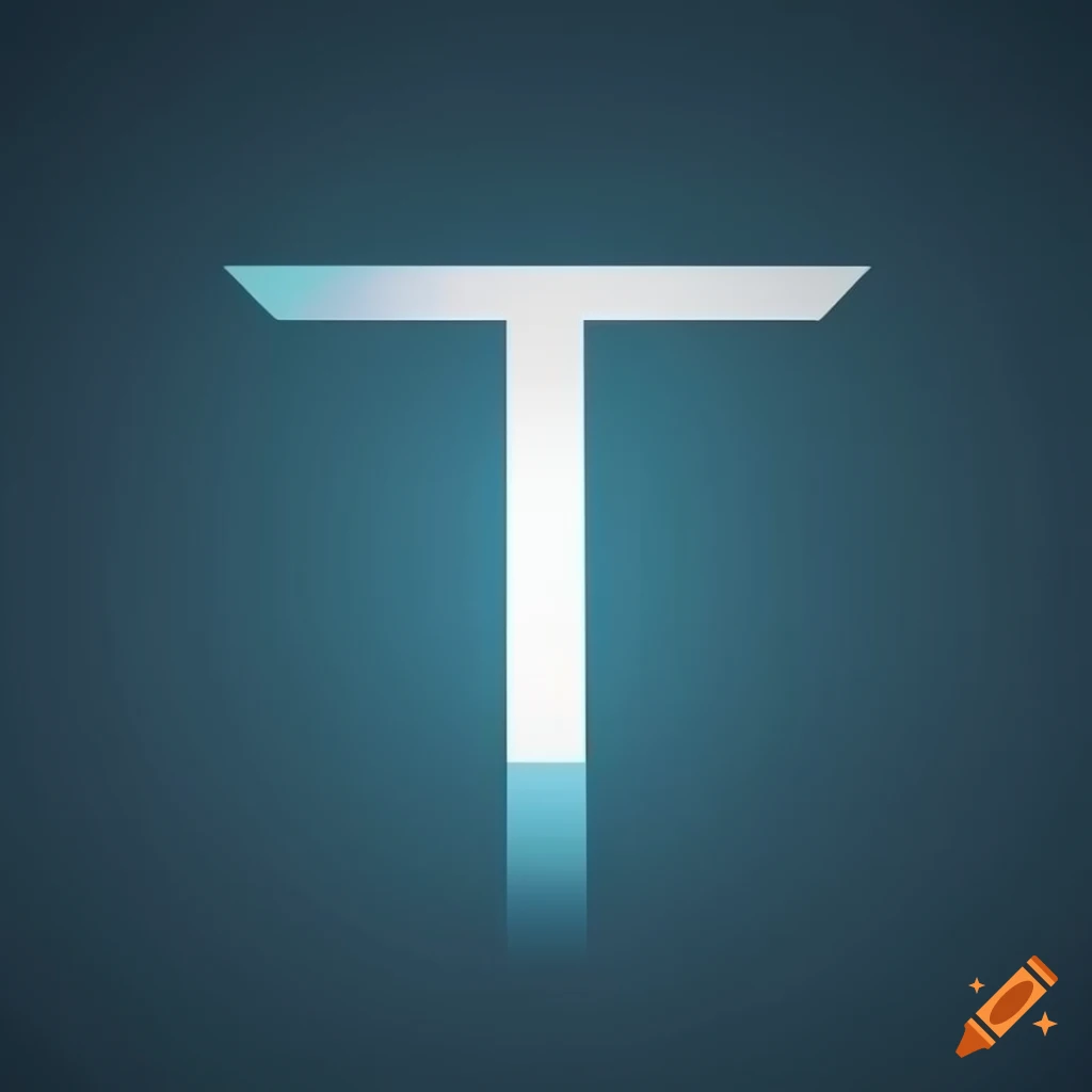 Minimalist logo design with the letter T and scales of justice