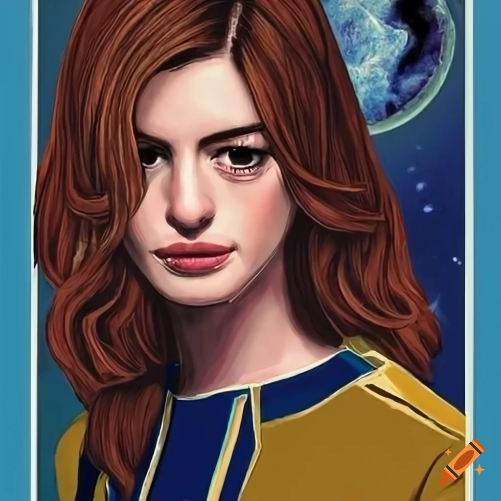 Young character portraying a Starfleet scientist in vibrant Star Trek movie poster art