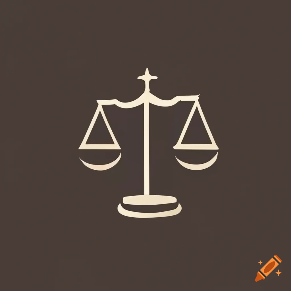 Minimalist logo concepts featuring scales of justice and letter T