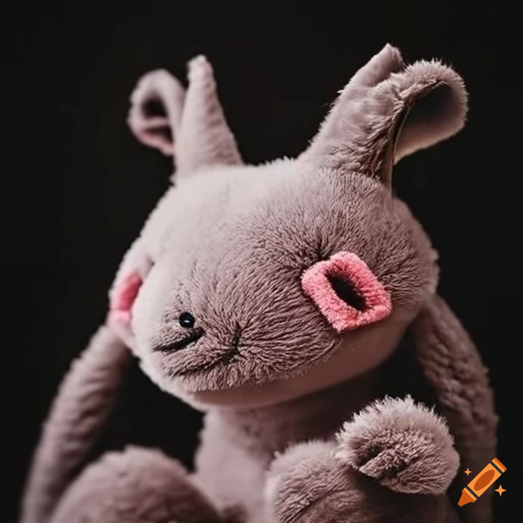 Jellycat brand stuffed animal with baphomet design